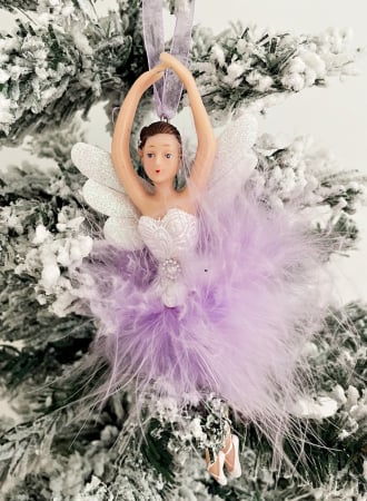 SWEET WONDERLAND - Ornament brad Craciun Zana ALEGRIA, Mov, 17cm
