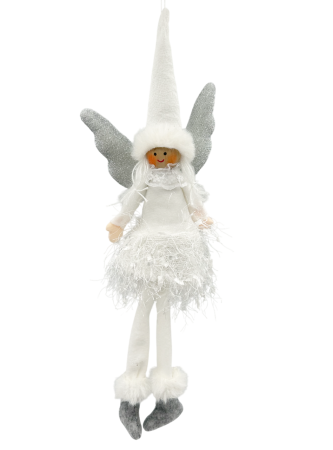 Ornament brad Craciun Zana ELISE, Alb, 30cm [1]