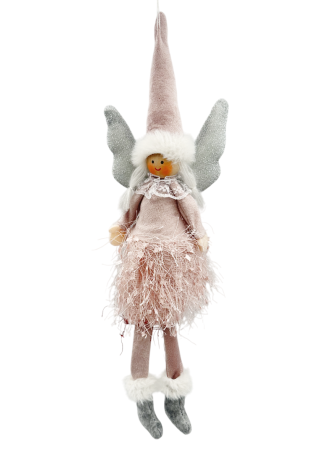 Ornament brad Craciun Zana ELISE, Roz, 30cm [1]