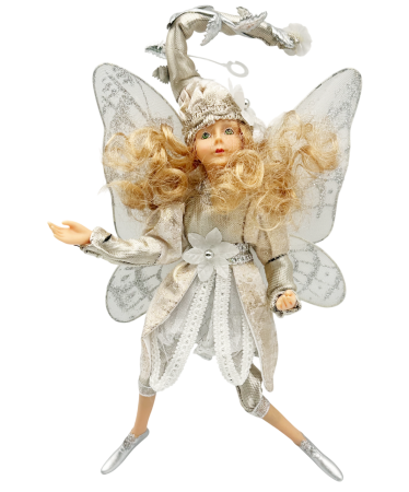Colectia Sampanie & Crem & Ivoire - Ornament brad Craciun Zana FAY, Sampanie, 30cm