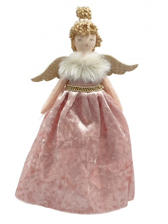 Ornament brad Craciun - Zana ZORA 20cm, Roz