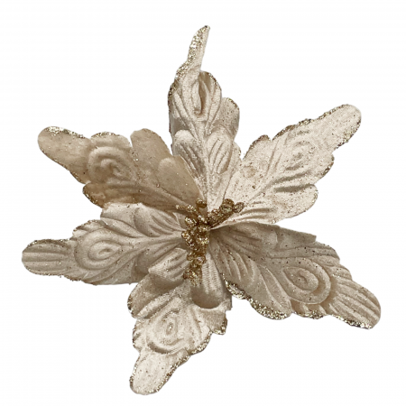 Colectia Sampanie & Crem & Ivoire - Ornament brad Craciunita Amber Champagne