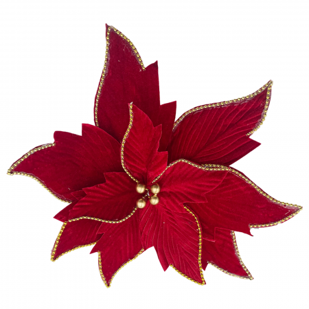 Colectia Rosu & Burgundy - Ornament brad Craciunita CLARICE, Rosu inchis