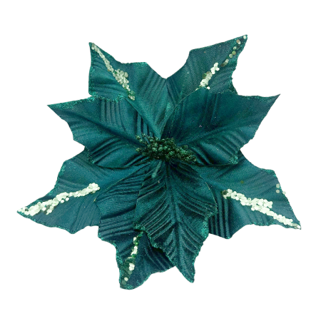Colectia Verde & Menta & Paun - Ornament brad Craciunita BEAUTY, Verde inchis, 25cm