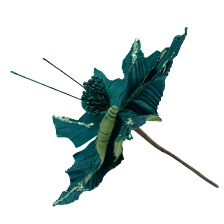 Ornament brad Craciunita BEAUTY, Verde inchis, 25cm [2]