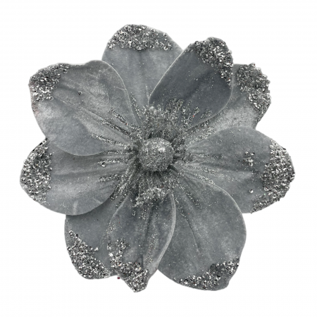 Ornament brad Magnolie ROYAL, Gri argintiu, 25cm [2]