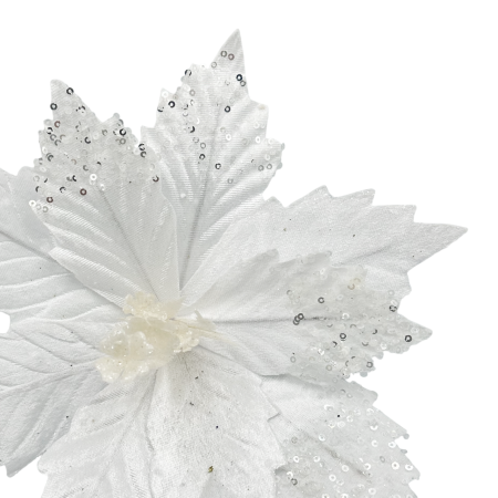 Ornament brad Craciunita CHARM, Alb, 24cm [2]