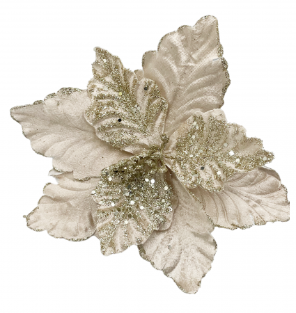 Ornament brad Craciunita HOLLY, Sampanie, 22cm [1]