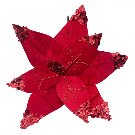 Colectia Rosu & Burgundy - Ornament brad Craciunita QUEEN, Rosu, 30cm