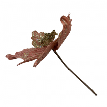 Ornament brad Craciunita DUSKY, Roz prafuit, 26cm [3]