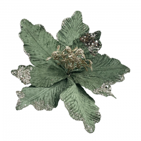 Ornament brad Craciunita HOLLY, Verde, 25cm [1]
