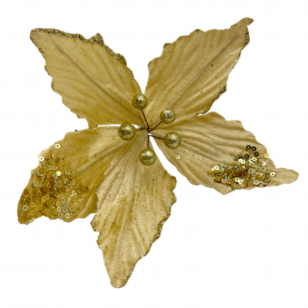 Ornament brad Craciunita HOPE, Auriu, 16cm [1]