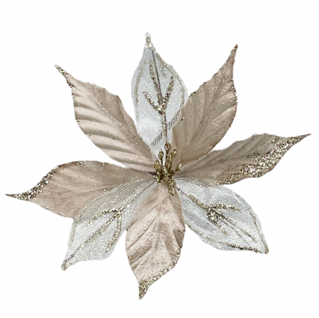 Colectia Sampanie & Crem & Ivoire - Ornament brad Craciunita DELICE, Sampanie, 18cm