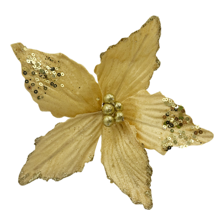 GLOBURI & FLORI DE BRAD - Ornament brad Craciunita HOPE, Auriu, 16cm