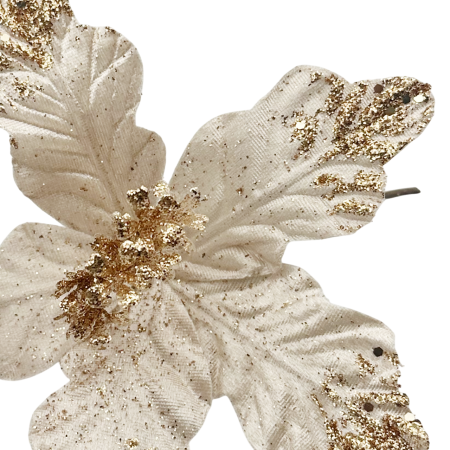 Ornament brad Craciunita DELICATE, Sampanie, 18cm [1]