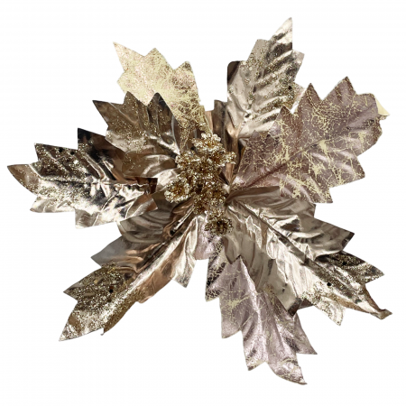 Ornament brad Craciunita JOLIE, Sampanie roz, 30cm