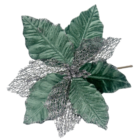 Ornament brad Craciunita JOLLY, Verde/ Gri, 23cm [1]