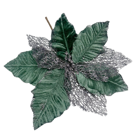 Colectia Verde & Menta & Paun - Ornament brad Craciunita JOLLY, Verde/ Gri, 23cm