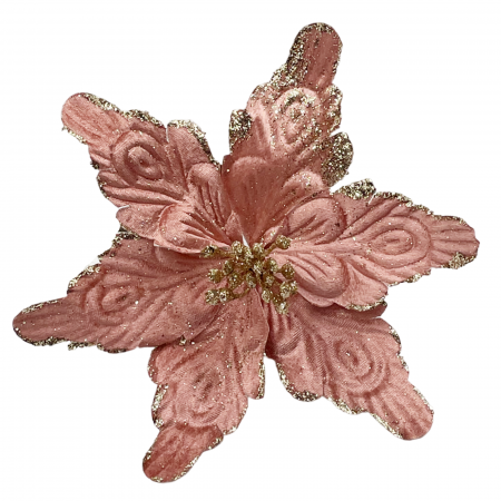 Ornament brad Craciunita KARA, Roz prafuit, 20cm