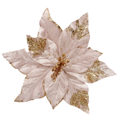 GLOBURI & FLORI DE BRAD - Ornament brad Craciunita FRANCA, Roz deschis, 20cm