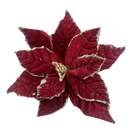 Colectia Rosu & Burgundy - Ornament brad Craciunita LOVELY, Burgundy, 25cm