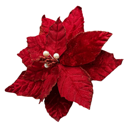 Ornament brad Craciunita LOVELY, Rosu, 25cm [2]