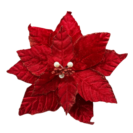 GLOBURI & FLORI DE BRAD - Ornament brad Craciunita LOVELY, Rosu, 25cm