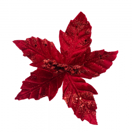 Colectia Rosu & Burgundy - Ornament brad Craciunita NATALE, Rosu inchis, 15cm