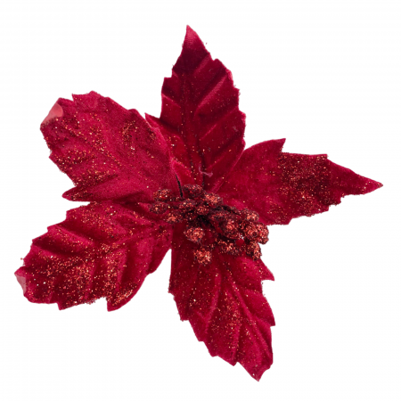 Ornament brad Craciunita NATALE, Rosu inchis, 15cm [1]