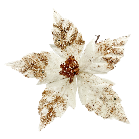 GLOBURI & FLORI DE BRAD - Ornament brad Craciunita NOELLE, Ivoire Aramiu