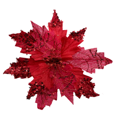 Ornament brad Craciunita PRINCESS, Rosu, 20cm [1]