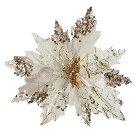 GLOBURI & FLORI DE BRAD - Ornament brad Craciunita PRINCESS, Crem, 20cm