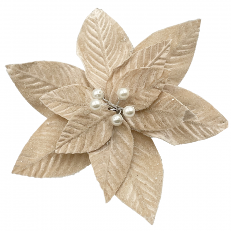 Colectia Sampanie & Crem & Ivoire - Ornament brad Craciunita REINA, Sampanie, 24cm