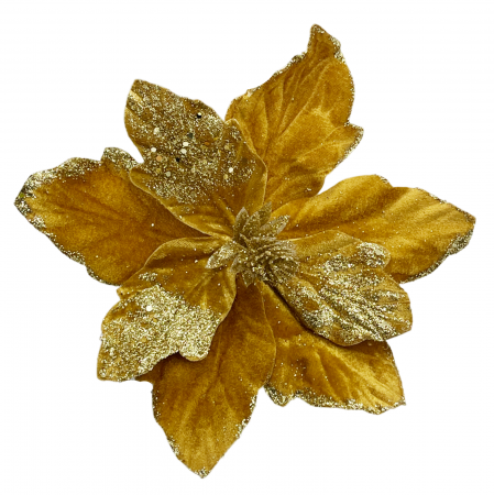 Ornament brad Magnolie VELVET, Auriu, 22cm [1]