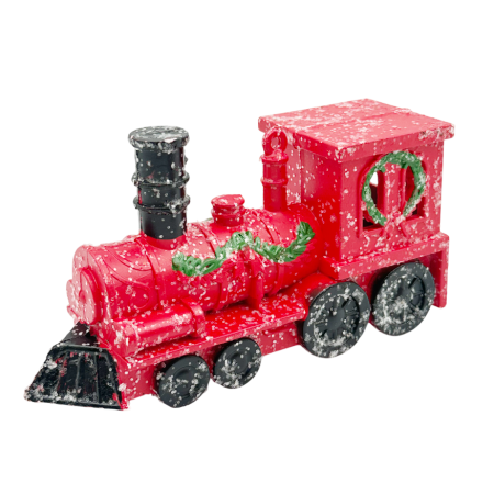 DECORATIUNI CRACIUN - Decor Craciun Locomotiva JOY, Rosu, 12cm