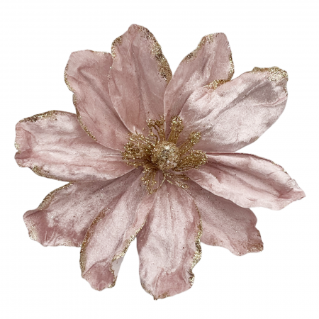 Colectia Roz & Mov - Ornament brad Magnolie ROYAL, 25cm, Roz perlat