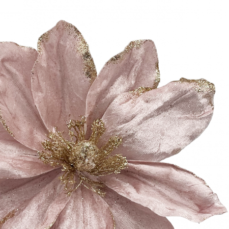 Ornament brad Magnolie ROYAL, 25cm, Roz perlat [1]