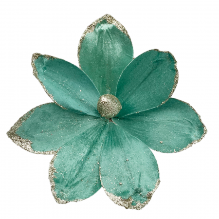 Colectia Verde & Menta & Paun - Ornament brad Magnolie LUCKY, Verde menta, 22cm