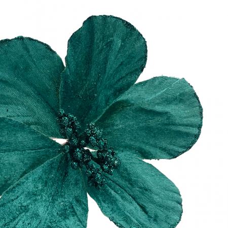 Ornament brad Magnolie LUCKY, Verde paun, 18cm [1]