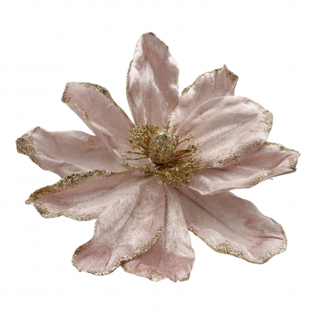 Ornament brad Magnolie ROYAL, 25cm, Roz perlat [2]