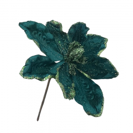 Ornament brad Magnolie GRACE, Verde inchis, 23cm [2]