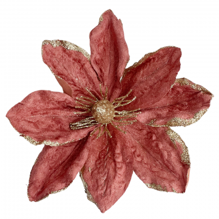Ornament brad Magnolie GRACE, Roz prafuit, 22cm