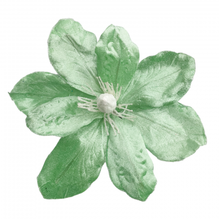 Colectia Verde & Menta & Paun - Ornament brad Magnolie GRACE, Verde menta, 22cm