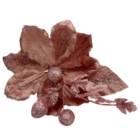 Ornament brad Magnolie roz inchis NATALIE