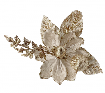 Colectia Sampanie & Crem & Ivoire - Ornament brad Magnolie NOELLE, Rosu, 20cm