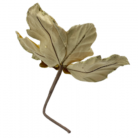 Ornament brad Magnolie VELVET, Auriu, 22cm [2]