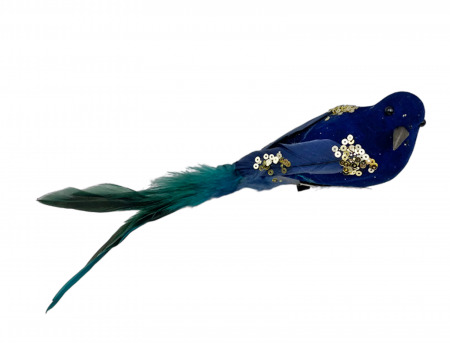 Ornament brad Pasare MAGGIE, Albastru, 22cm [1]
