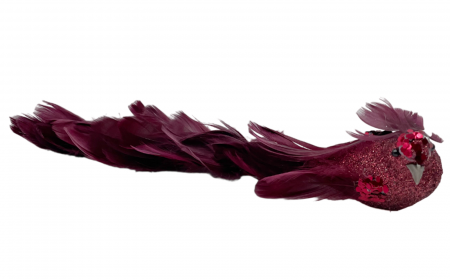 Ornament brad Pasăre PEAKY, Burgundy, 25 cm [1]