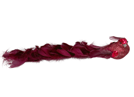 Ornament brad Pasăre PEAKY, Burgundy, 25 cm [2]