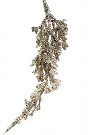 Colectia Sampanie & Crem & Ivoire - Ornament brad Turturi BRIGHT, Sampanie, 20cm